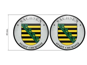 TUV Aufkleber Stadt Chemnitz Nummernschild plakette